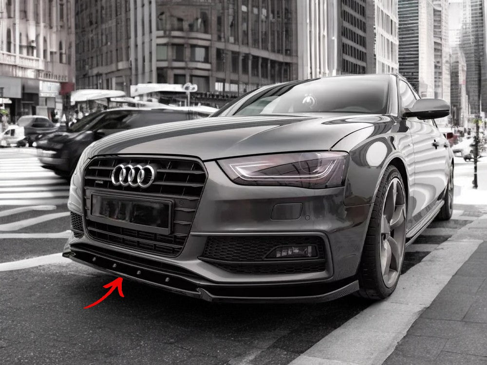 ✨SPLITTER anteriore  V3 per Audi S4 B8 lifting nero lucido ABS 2011-2015✨