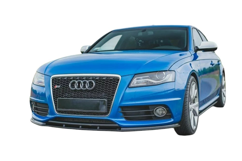 ✨Splitter anteriore design nero lucido ABS Per Audi S4 A4 S-Line B8✨