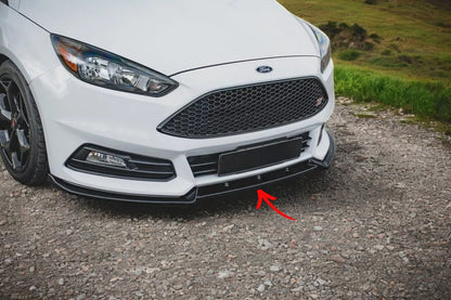 ✨SPLITTER Anteriore V4 design nero lucido per Ford Focus St Mk3 FL 2015-2018✨
