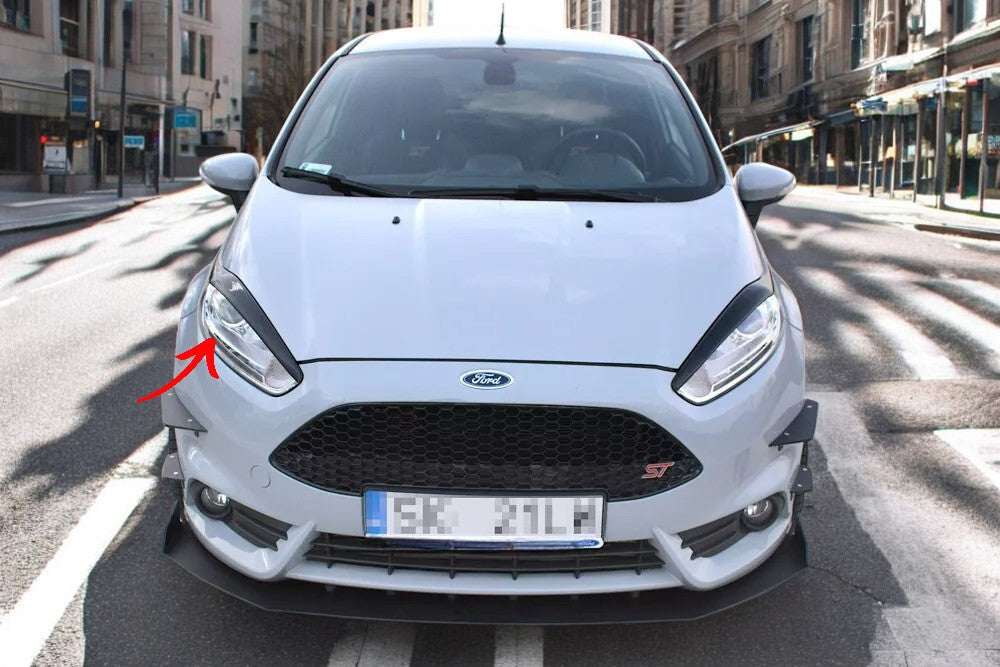 ✨PALPEBRE V1 Design Nero Lucido ABS per Ford Fiesta Mk7 St Facelift 2013-2017✨