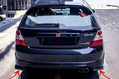 ✨SPLITTER LATERALI POSTERIORI ADATTI per per Honda Civic Ep3 (Mk7) Tipo-R/S FL✨