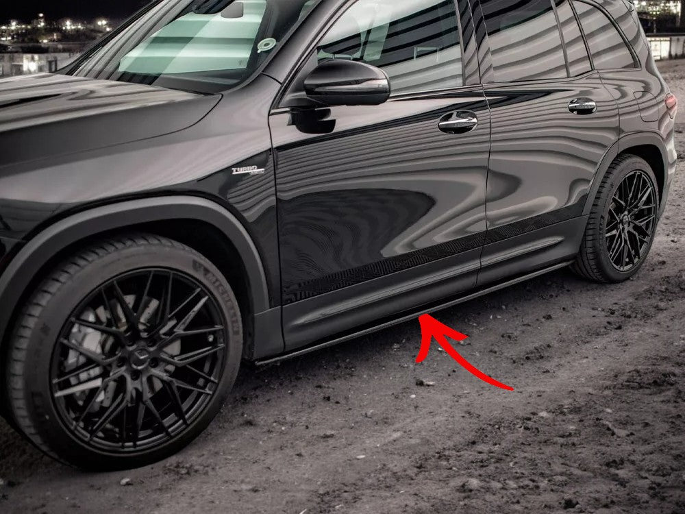 ✨MINIGONNE LATERALI nero lucido ABS per MERCEDES AMG GLB 35 X247 2019+✨