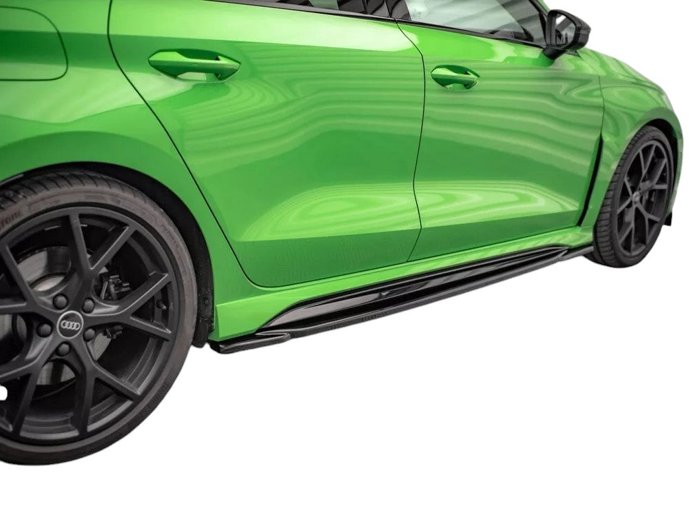 ✨MINIGONNE LATERALI design nero lucido ABS ADATTE per AUDI RS3 8Y  2020+✨
