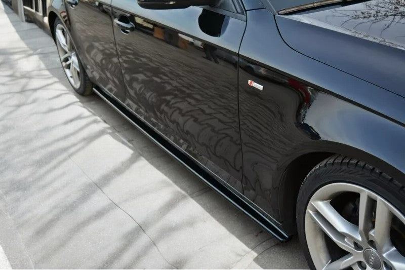 ✨MINIGONNE LATERALI design nero lucido ABS ADATTE per Audi A4 B8✨