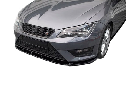 ✨SPLITTER Anteriore V1 Design Nero Lucido ABS per Seat Leon FR/Cupra MK3 12-16✨