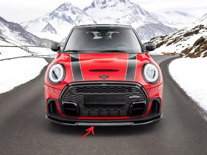 ✨SPLITTER Anteriore V2 ADATTO per Mini Cooper S JCW F56 Lift Nero Lucido ✨