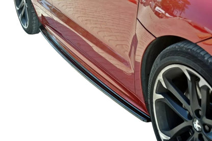 ✨MINIGONNE laterali design nero lucido ABS per Peugeot RCZ lifting 2012-2015✨