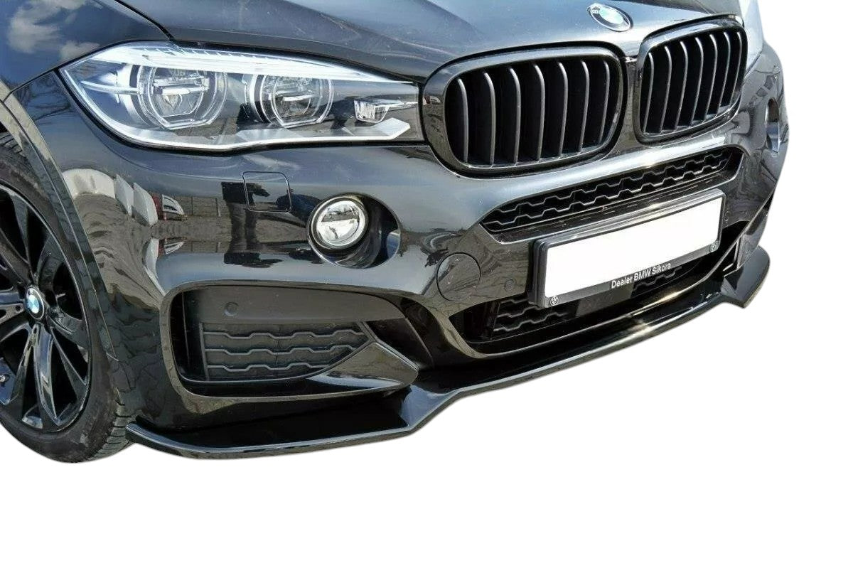 ✨SPLITTER anteriore V1 design nero lucido ABS per BMW X6 F16 M Sport 2014-2019✨