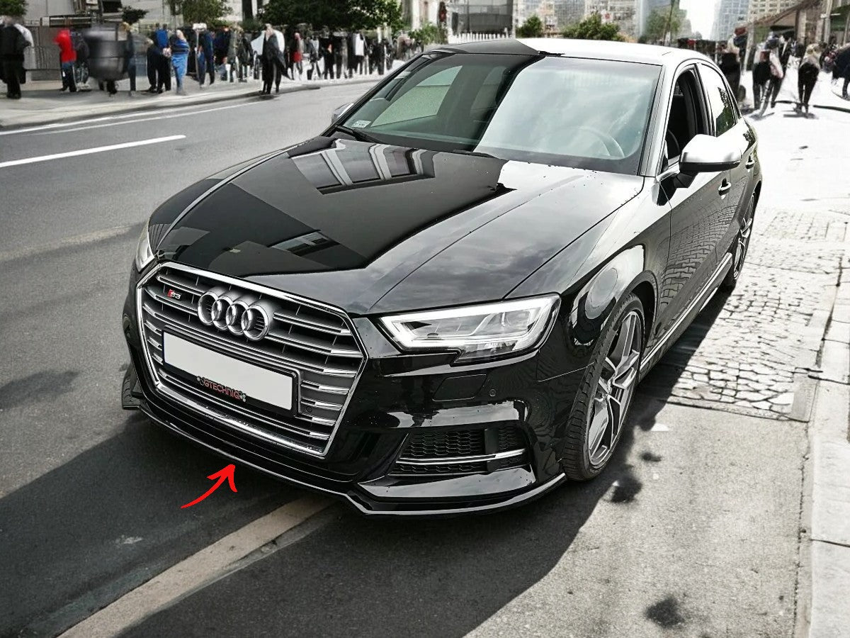 ✨SPLITTER V2 design nero lucido ABS ADATTO per Audi S3 8V lifting 2017+✨