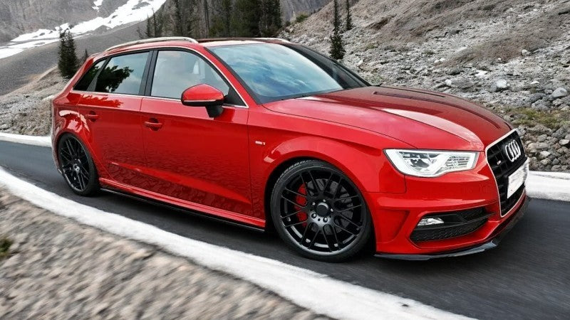 ✨MINIGONNE LATERALI DESIGN NERO LUCIDO Per Audi S3 8V Sportback A3 8V✨