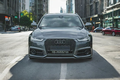 ✨Splitter Anteriore NERO LUCIDO ADATTO Per Audi S6 A6 S-Line C7 FL✨