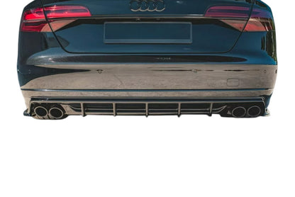 ✨DIFFUSORE nero lucido ABS posteriore per Audi S8 D4 lifting 2015-2017✨