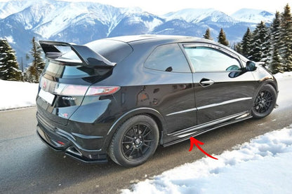 ✨MINIGONNE LATERALI design nero lucido ABS per Honda Civic Mk8 tipo S/R✨