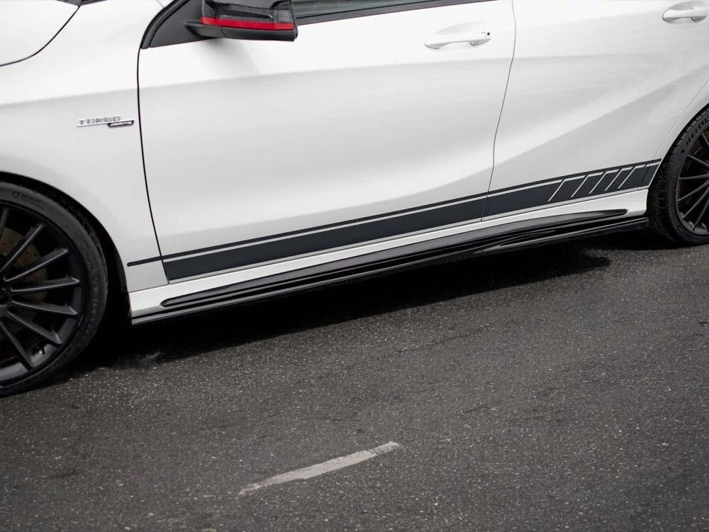 ✨MINIGONNE Laterali per Mercedes A45 AMG W176 Nero Lucido ABS 2012-2016✨