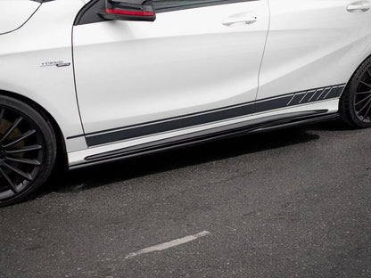 ✨MINIGONNE Laterali per Mercedes A45 AMG W176 Nero Lucido ABS 2012-2016✨