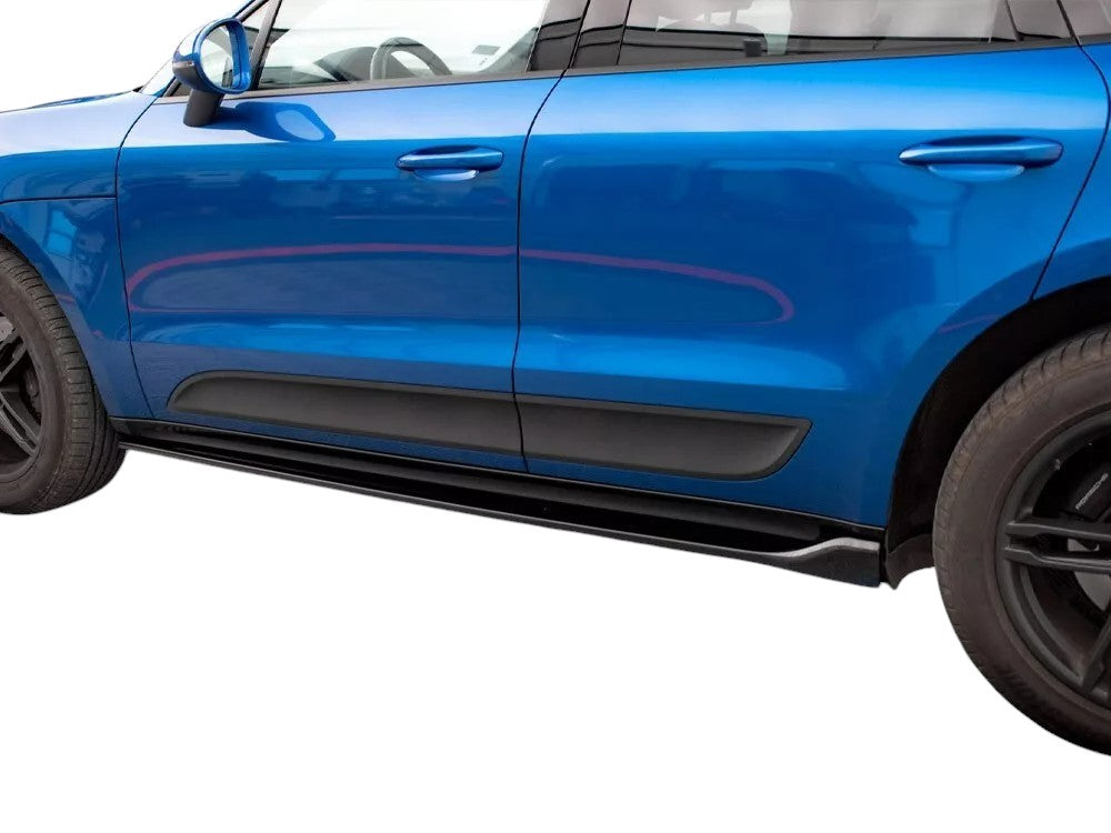 ✨MINIGONNE LATERALI ADATTE nero lucido ABS per Porsche Macan MK1 2014-2018✨