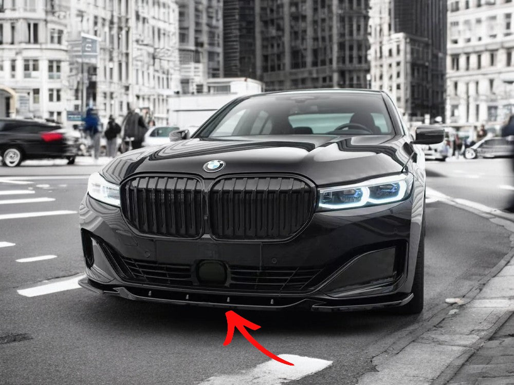 ✨SPLITTER anteriore V2 per BMW Serie 7 G11 lifting nero lucido ABS✨