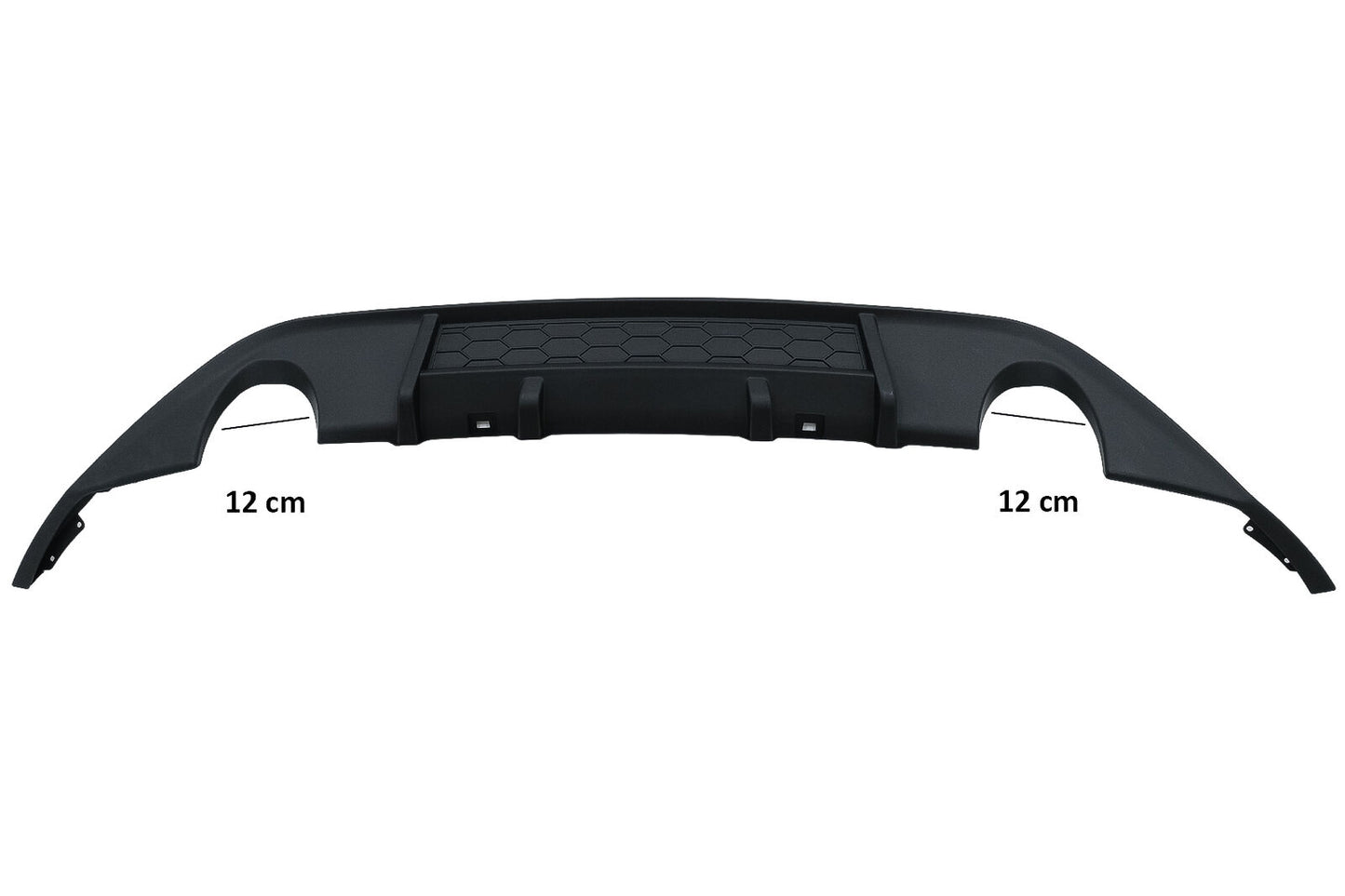 Twin Diffuser Single Exhaust Tips For VW Golf 7 13-16 GTI Look 