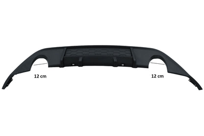 Twin Diffuser Single Exhaust Tips For VW Golf 7 13-16 GTI Look 