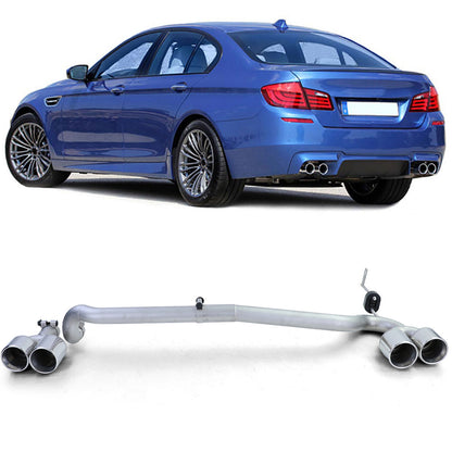 Terminale di scarico Duplex Sport Look Conversion compatibile per BMW F10 F11 520 525 528 530