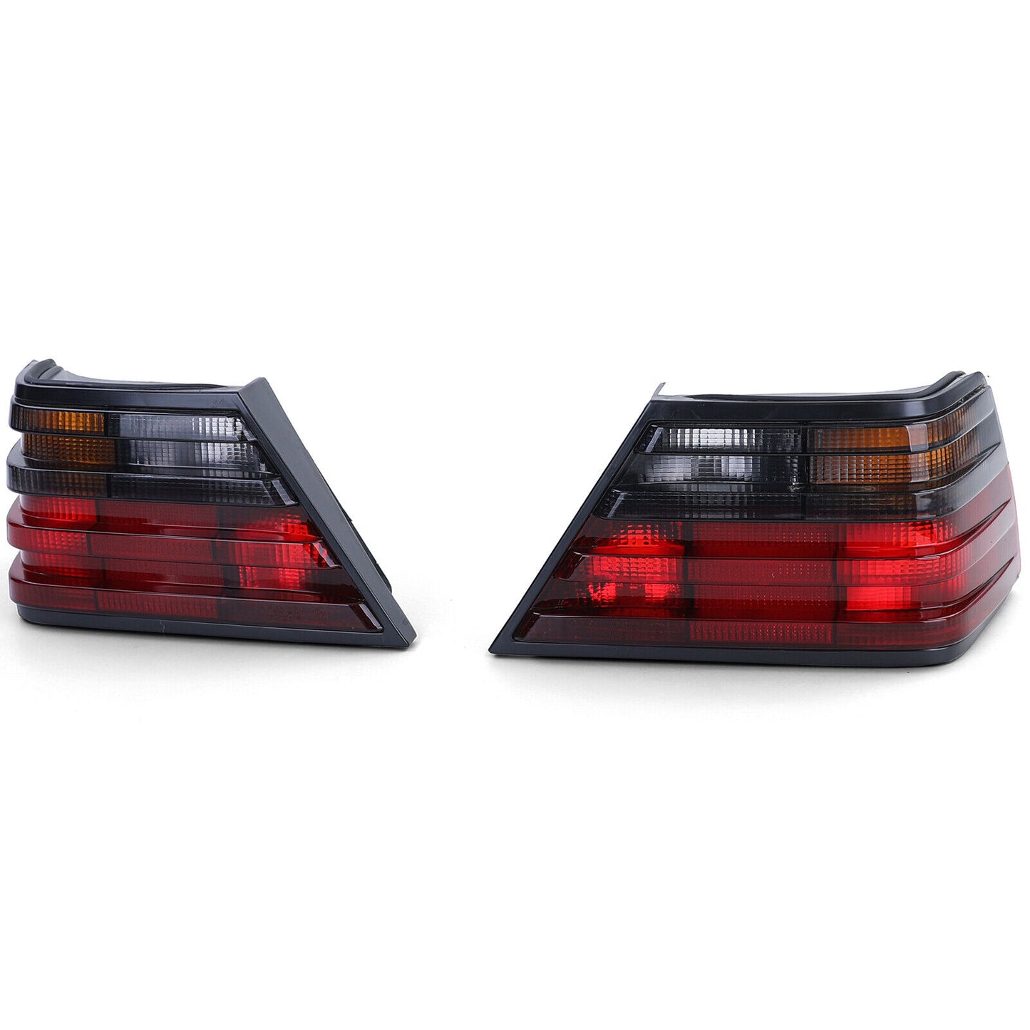 Coppia luci posteriori rosse/nere per Mercedes W124 Berlina Coupe Cabrio 85-93