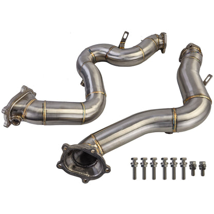 Tubi di ricambio racing in acciaio inox per Audi S6 RS6 4G A7 S7 RS7 12-18