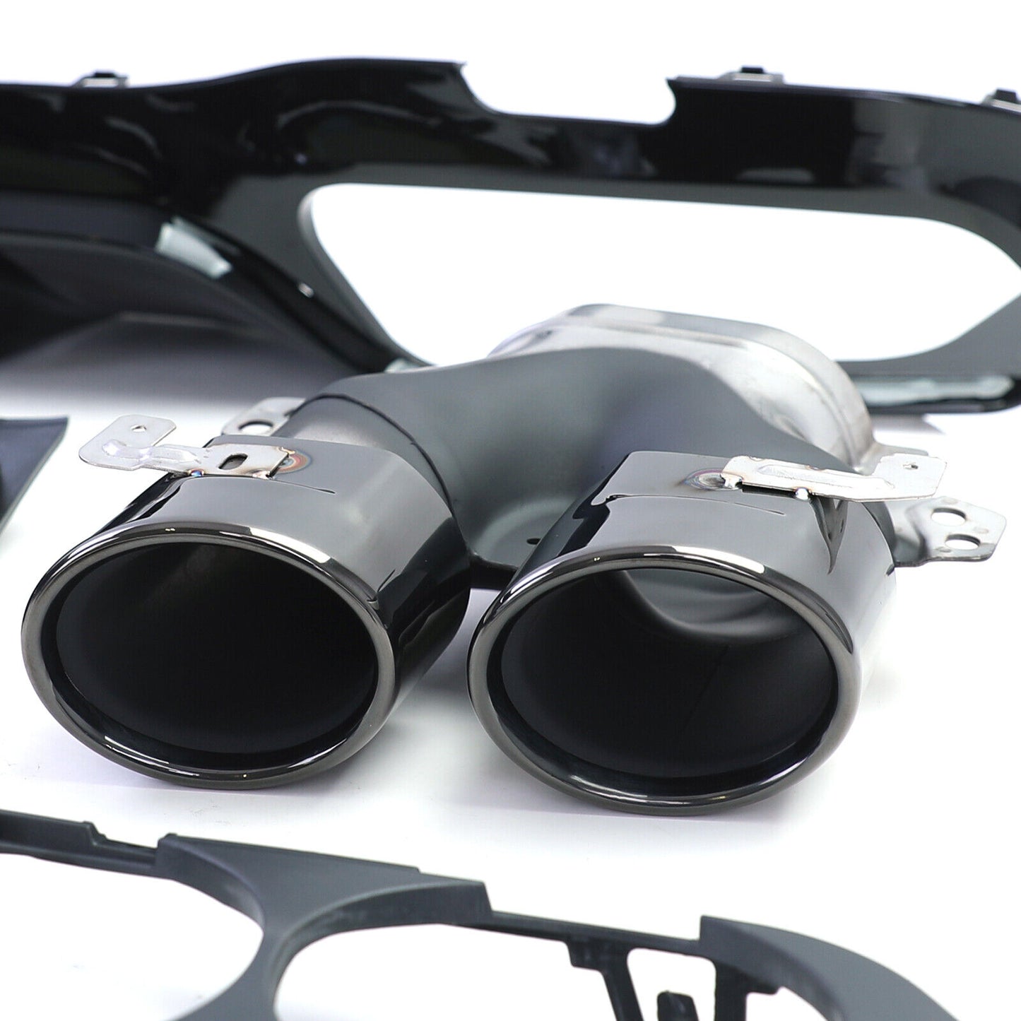 Sport Rear Diffuser Exhaust Tips Aftermarket Compatible With Mercedes E-Class W213 Limousine 16 