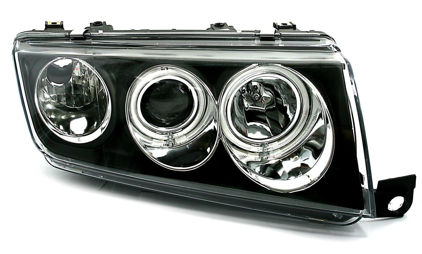 CCFL Angel Eyes Set Fari - Nero per Skoda Fabia 6A 12/99-3/07