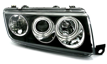 CCFL Angel Eyes Set Fari - Nero per Skoda Fabia 6A 12/99-3/07