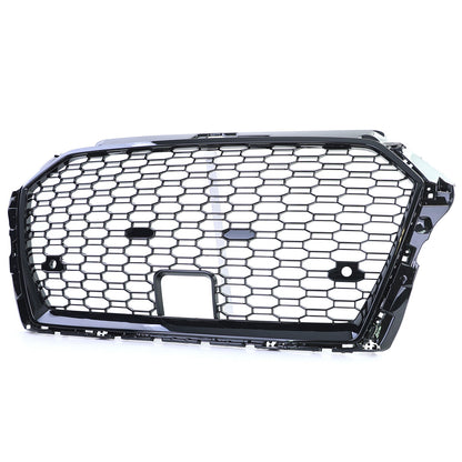 Griglia sportiva Griglia a nido d'ape nera lucida compatibile per Audi A3 8V 16-20 con ACC