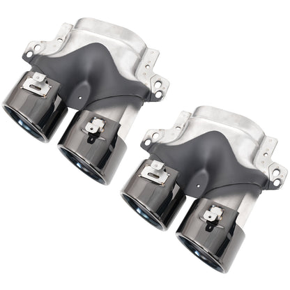 Diffusore posteriore doppio tubo adatto per Mercedes GLC X253 2015-19 nero