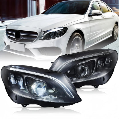 🔥ART.2836 Fari a LED con Animazione per Mercedes-Benz Classe C (2015–2021)🔥