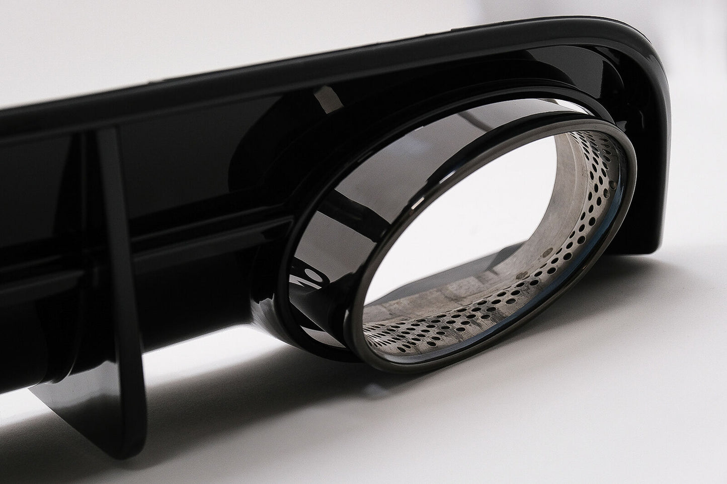 Diffuser for Audi A6 4G Facelift S Line 2015-2018 Exhaust Tips RS6 Look Black