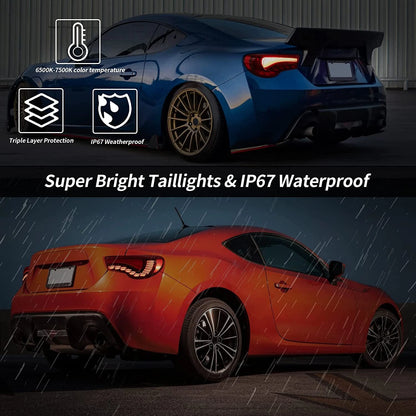 ⭐ART.2925 Fanali Posteriori a LED Fumé – Toyota 86 (2012–2020) / Subaru BRZ⭐