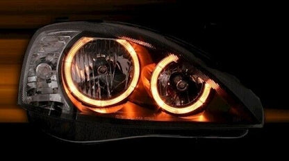Angel Eyes Headlight Set for Opel Corsa C 00-06 in Black H7 Left Right 