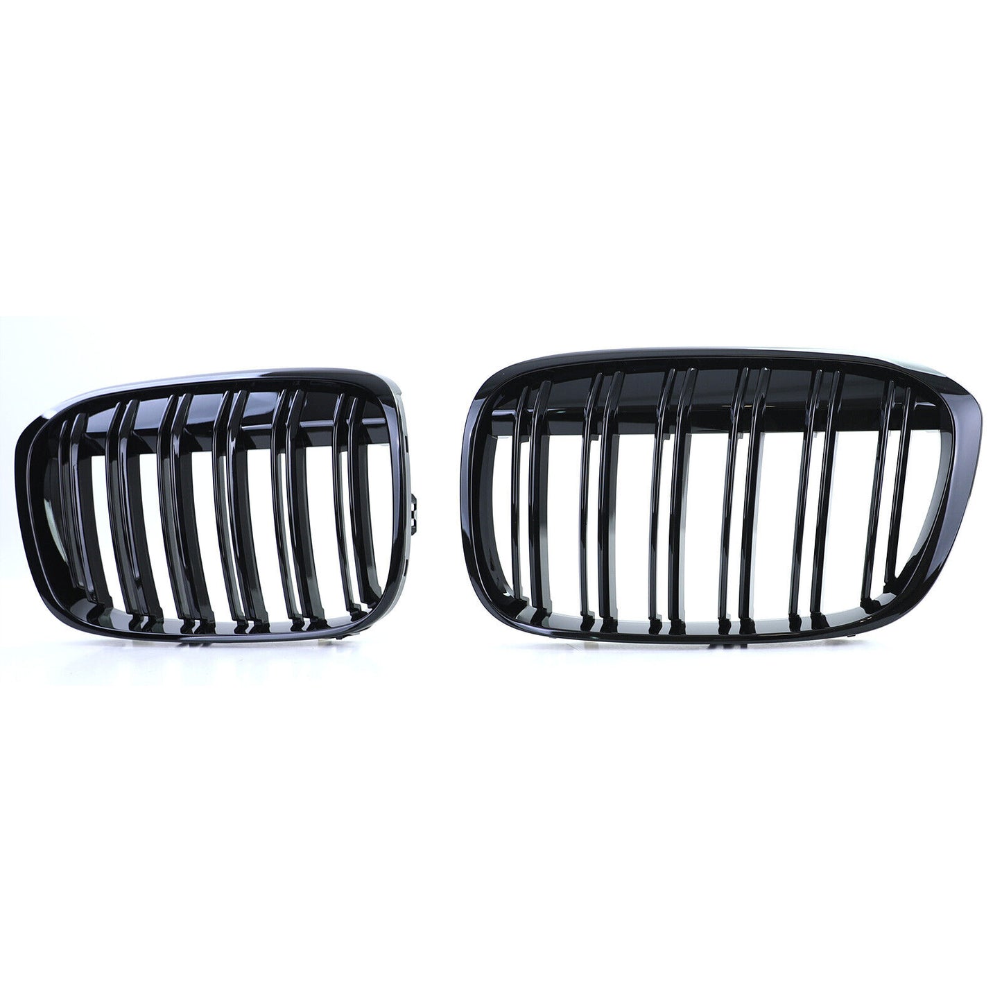 Griglia del radiatore sportiva doppia barra lucida per prestazioni aftermarket compatibile con BMW X1 F48 14-19