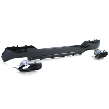 Glossy sports rear diffuser + 440 look tailpipes for BMW 4 