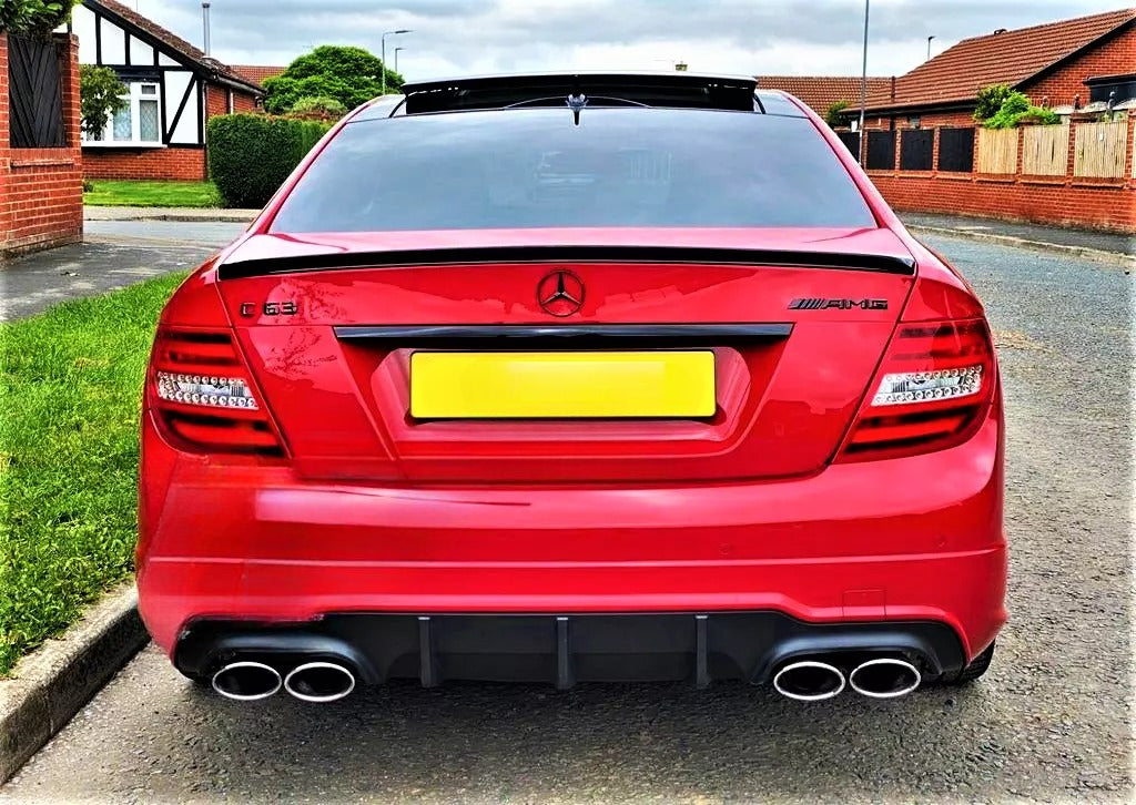 🔥KIT Spoiler Nero Lucido Adatto Per Mercedes Classe C Coupé W204🔥