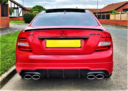🔥KIT Spoiler Nero Lucido Adatto Per Mercedes Classe C Coupé W204🔥