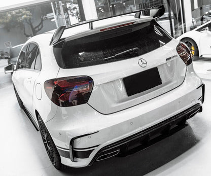 For Mercedes W176 A-CLASS ROOF SPOILER REAR WING AMG BLACK OPTIC 