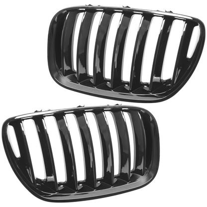 Griglia rene radiatore barra singola adatta per BMW X5 E53 2003-2006 nera