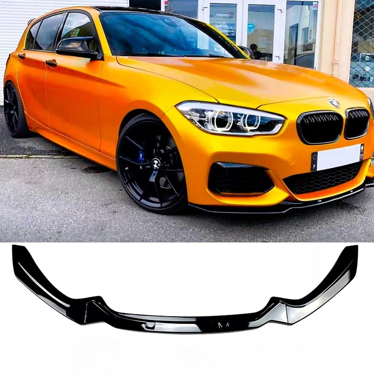 😍BMW 1 Series F20 F21 LCI Gloss Black Front Splitter Lip M Sport 2015-19😍