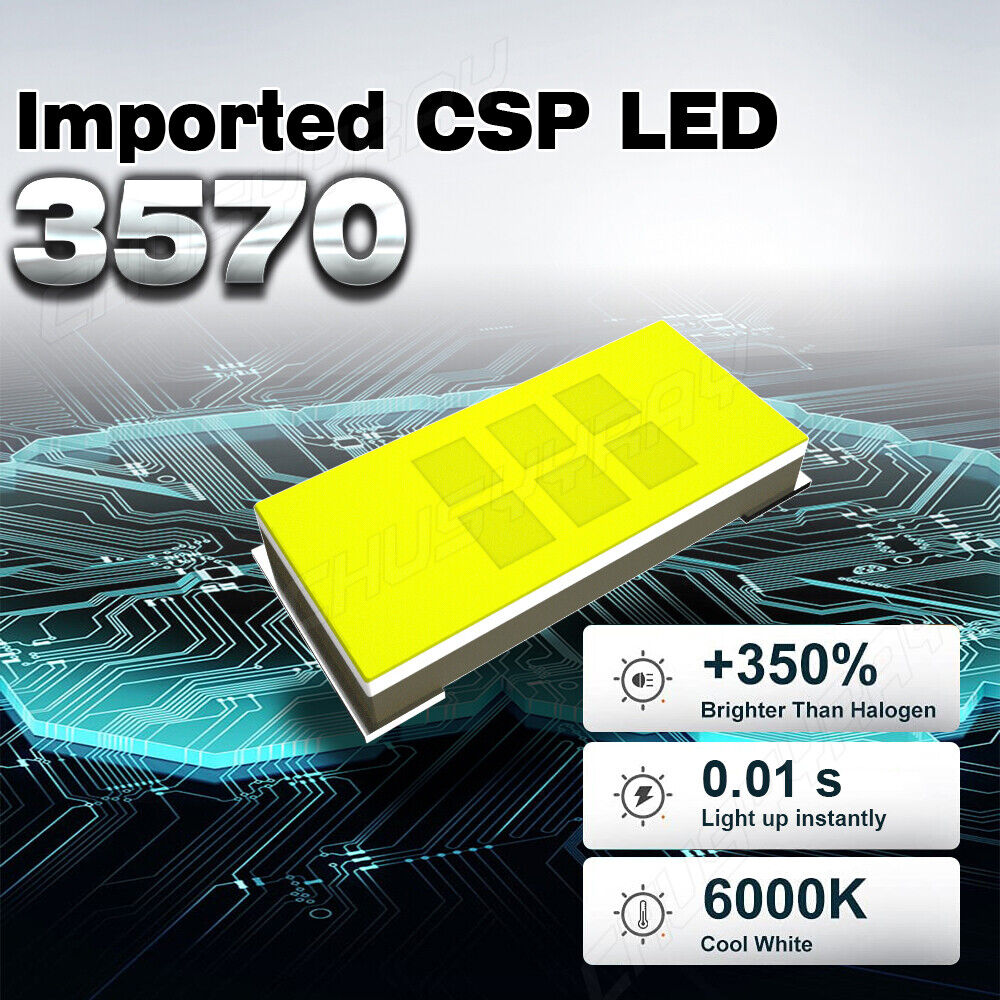 For Chevy Spark 2013-2015 6000K 4pc LED High/Low Fog Lights Bulbs with 