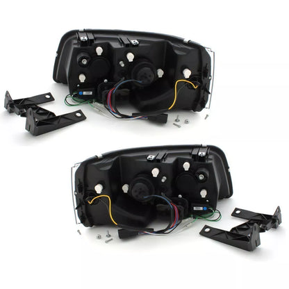 LUCI DIURNE OTTICA FARI PER VW T5 BUS 03-09 NERO MULTIVAN TRANSPORTER