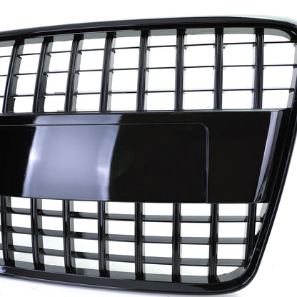 Honeycomb radiator grille without emblem matt black for Audi TT 8J 