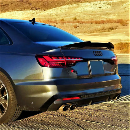 🔥KIT Spoiler Posteriore Nero Lucido Adatto Per Audi A4 B9 Berlina 🔥