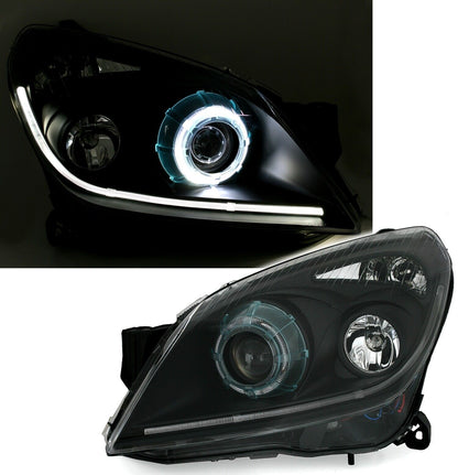 Set di luci posteriori anteriori per Opel Astra H con alogeno EAGLE EYES H9 / H9