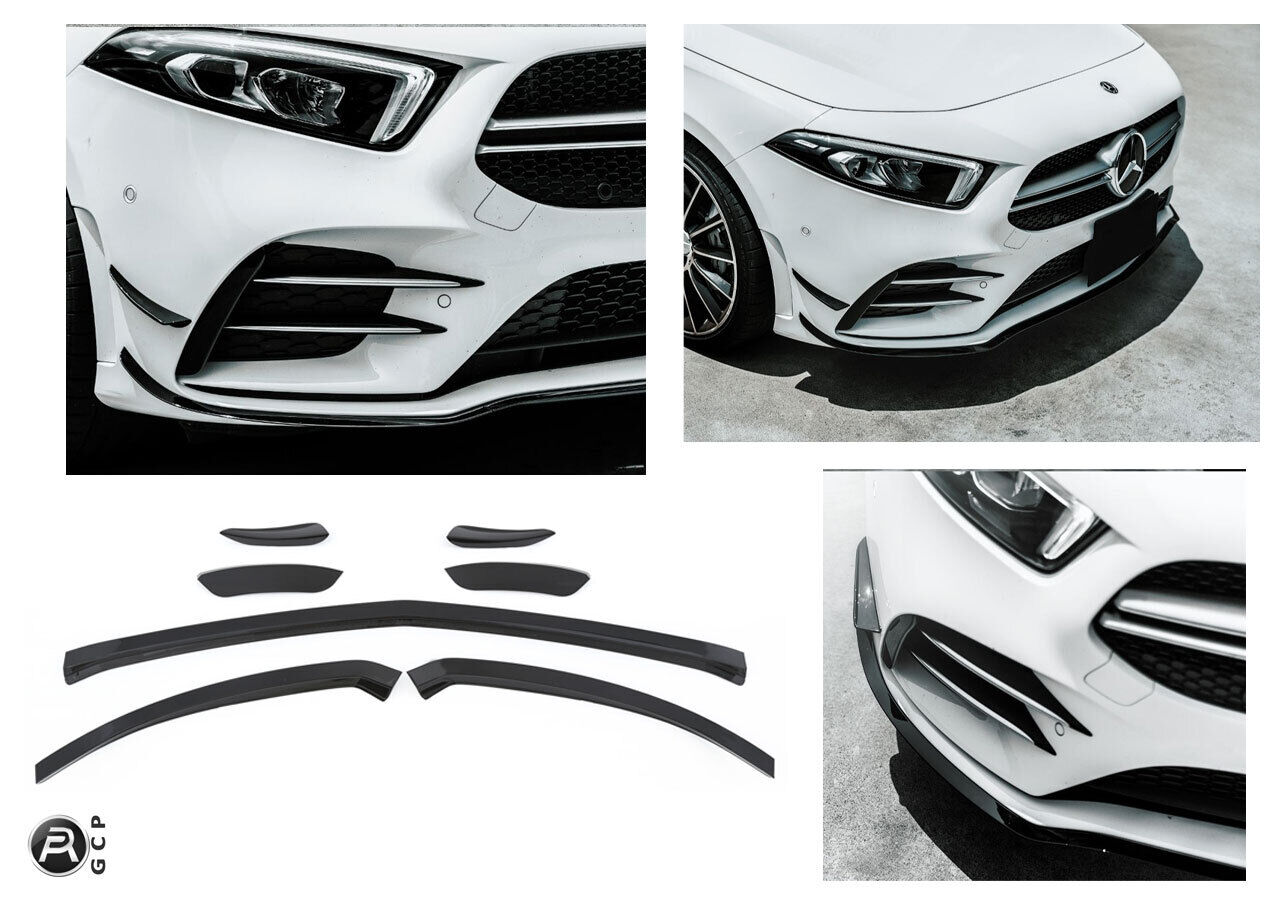 Per Mercedes W177 Classe A anteriore AMG OTTICA AERO FLAPS NERO