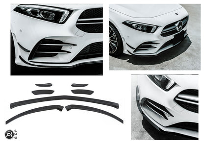 Per Mercedes W177 Classe A anteriore AMG OTTICA AERO FLAPS NERO