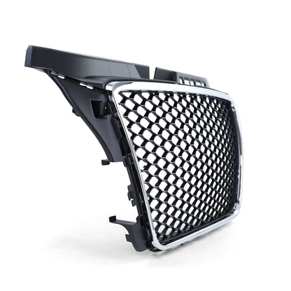 Griglia a nido d'ape senza emblema Nero Opaco Cromato aftermarket compatibile con Audi A3 8P 08-13